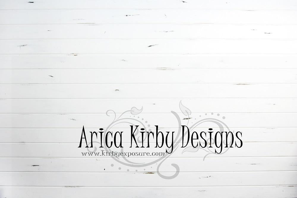 Kate Distressed White Shiplap Wood Backdrop designed by Arica Kirby -UK