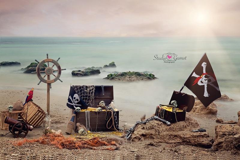 Kate Summer Sea Pirate backdrop designed by studio gumot -UK