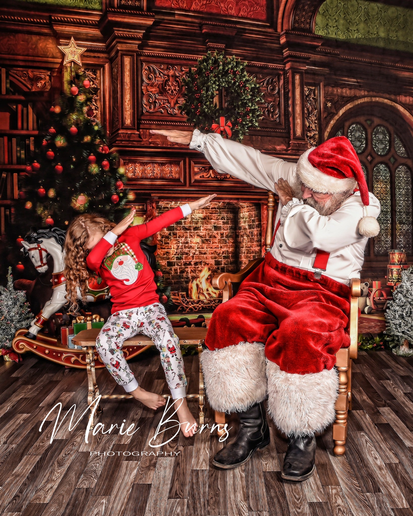 Kate Christmas Fireplace Backdrop for Photography -UK