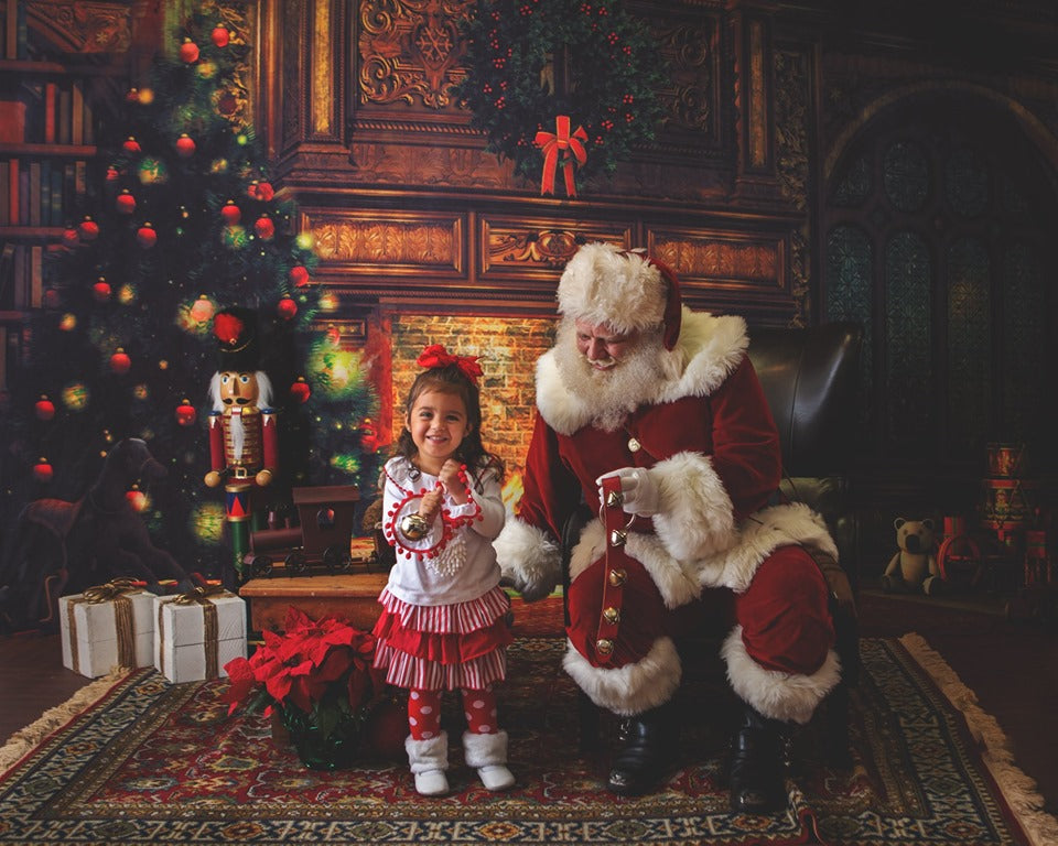 Kate Christmas Fireplace Backdrop for Photography -UK