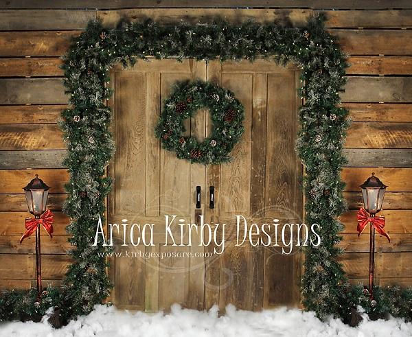 Kate Holiday Door Christmas Wreath designed by Arica Kirby -UK