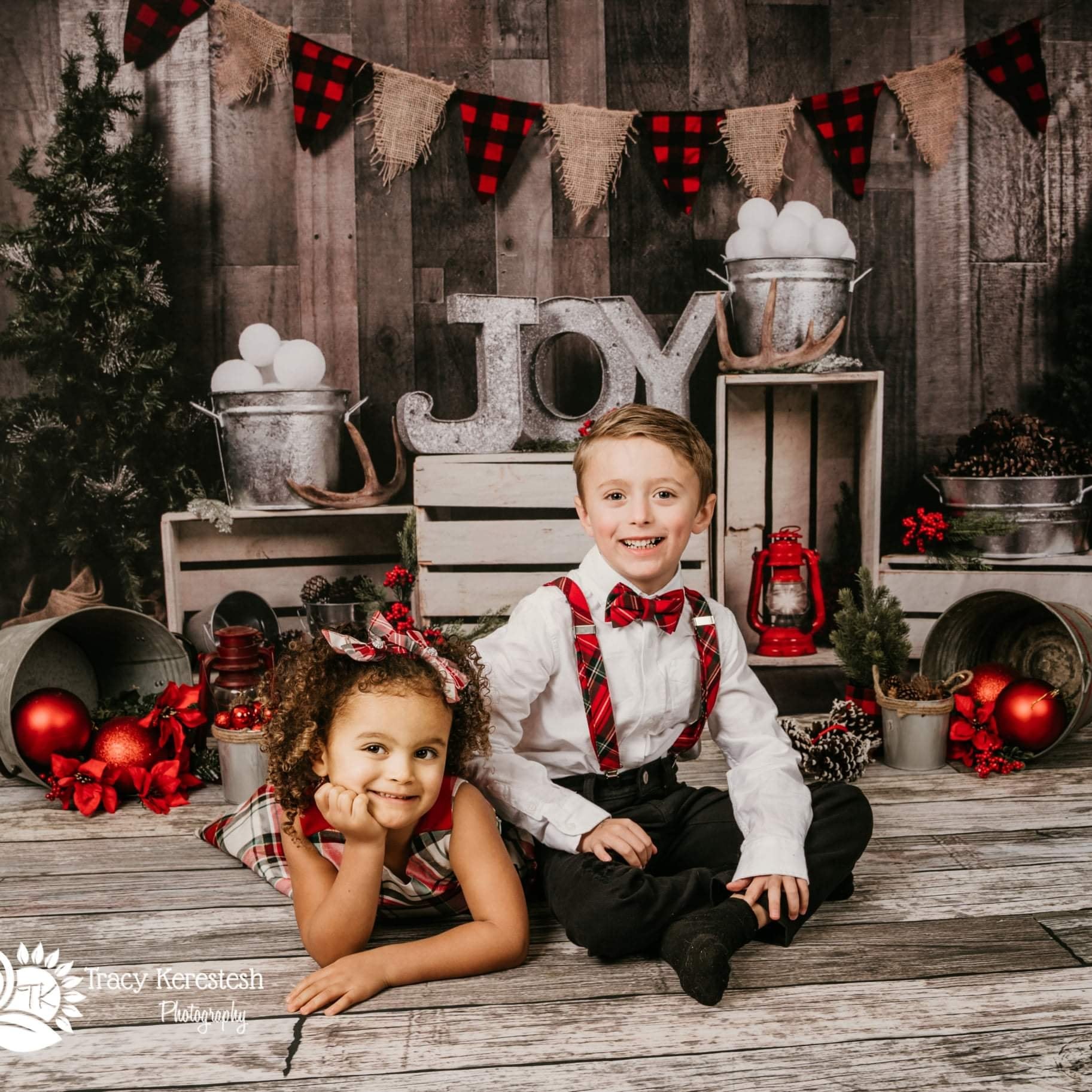 Kate Dreaming of a Plaid Christmas Backdrop designed by Arica Kirby -UK