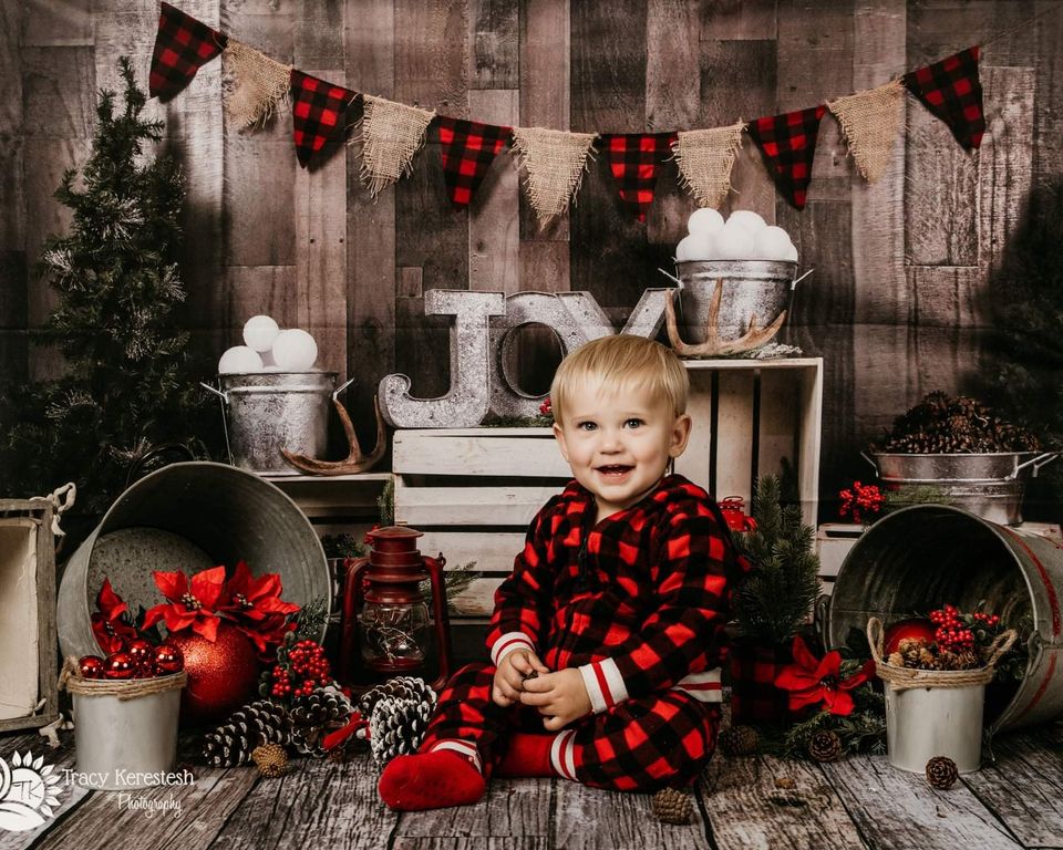 Kate Dreaming of a Plaid Christmas Backdrop designed by Arica Kirby -UK