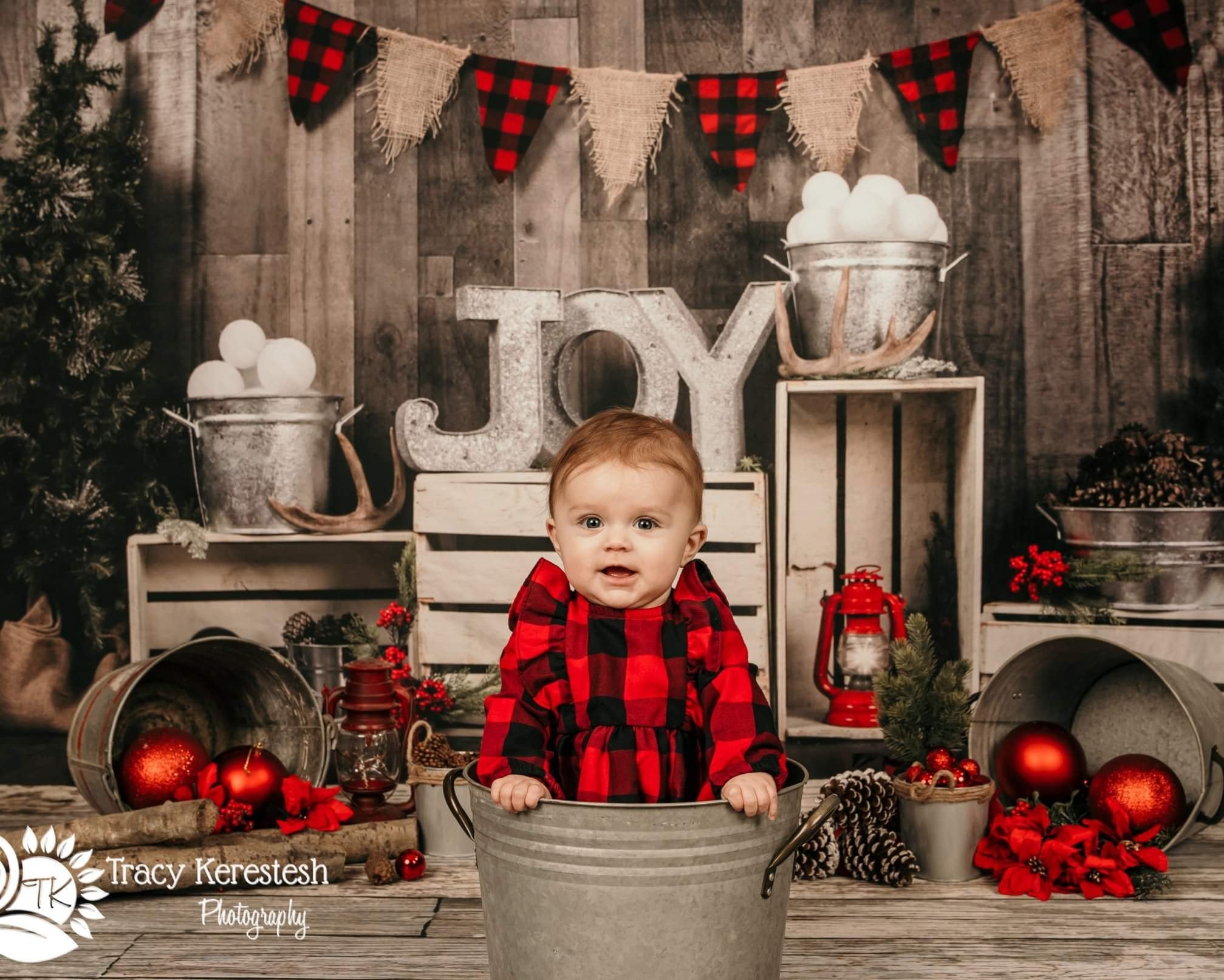 Kate Dreaming of a Plaid Christmas Backdrop designed by Arica Kirby -UK