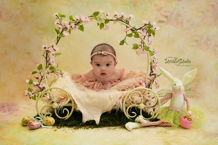Kate Yellow Retro Flowers Backdrop for Newborn -UK