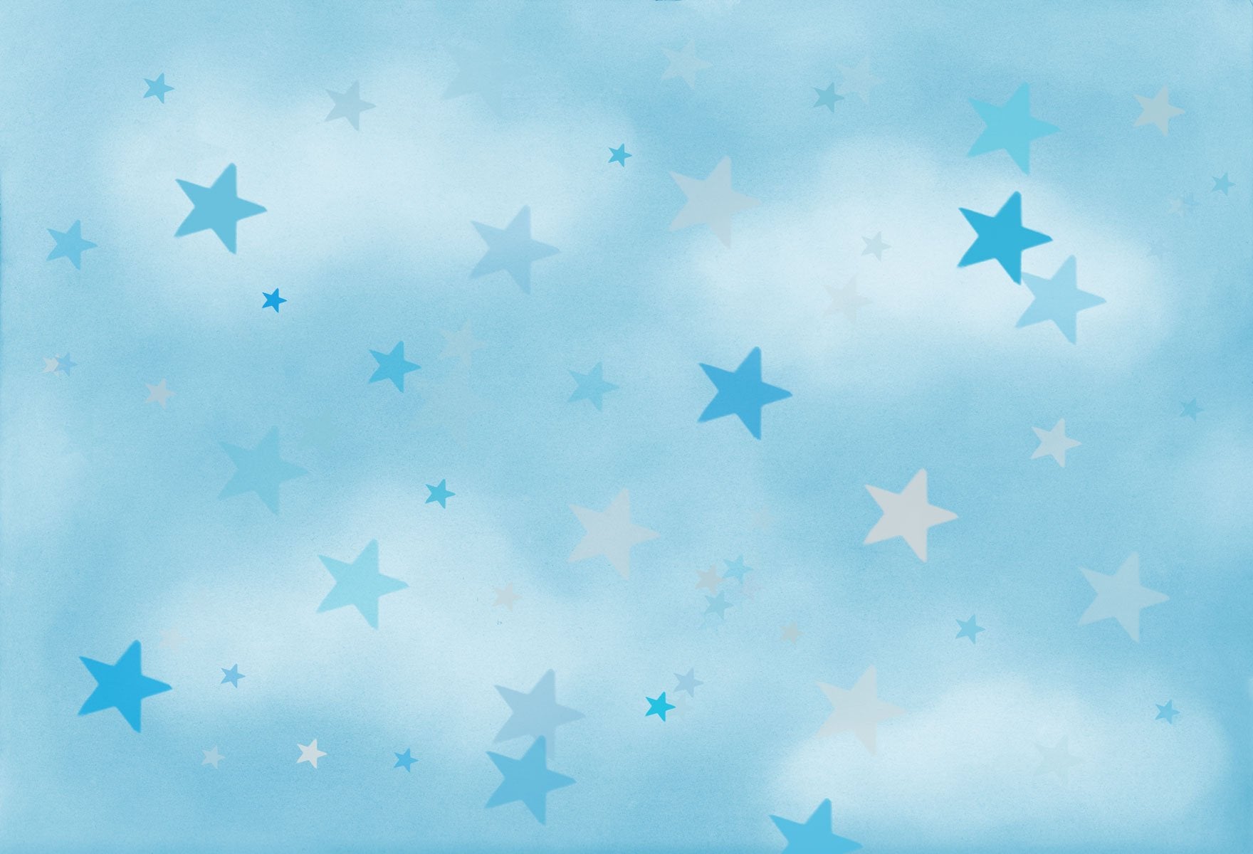 Kate Soft Skies Blue Stars Backdrop for Photography Designed by Mini MakeBelieve -UK
