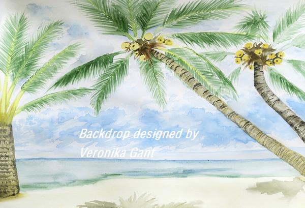 Kate Summer Beach Backdrop designed by Veronika Gant -UK