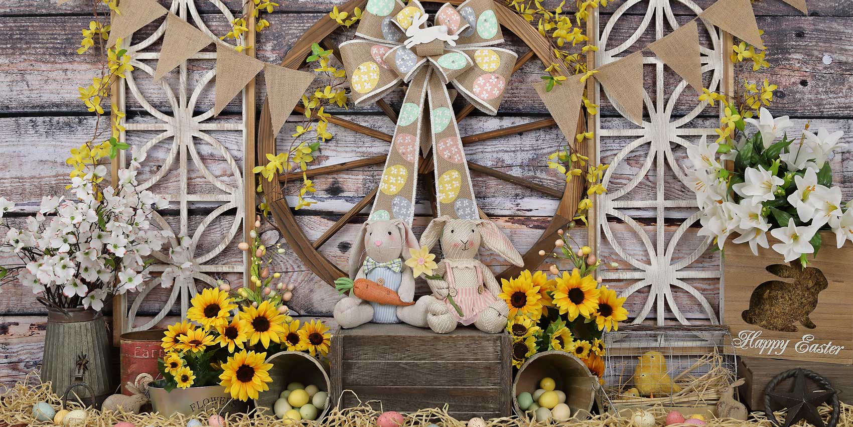 Kate Sunflower Easter Backdrop -UK