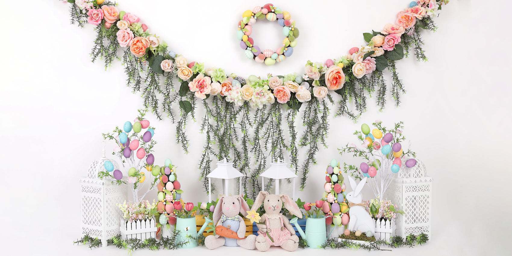 Kate Easter Swag Floral Backdrop for photography -UK