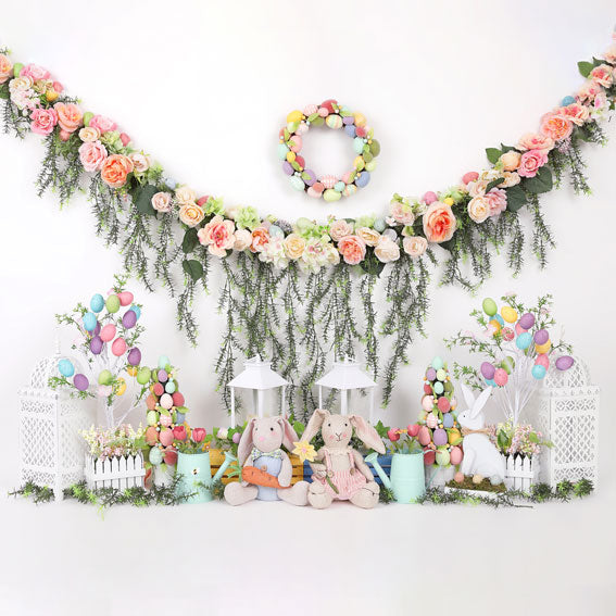 Kate Easter Swag Floral Backdrop for photography -UK