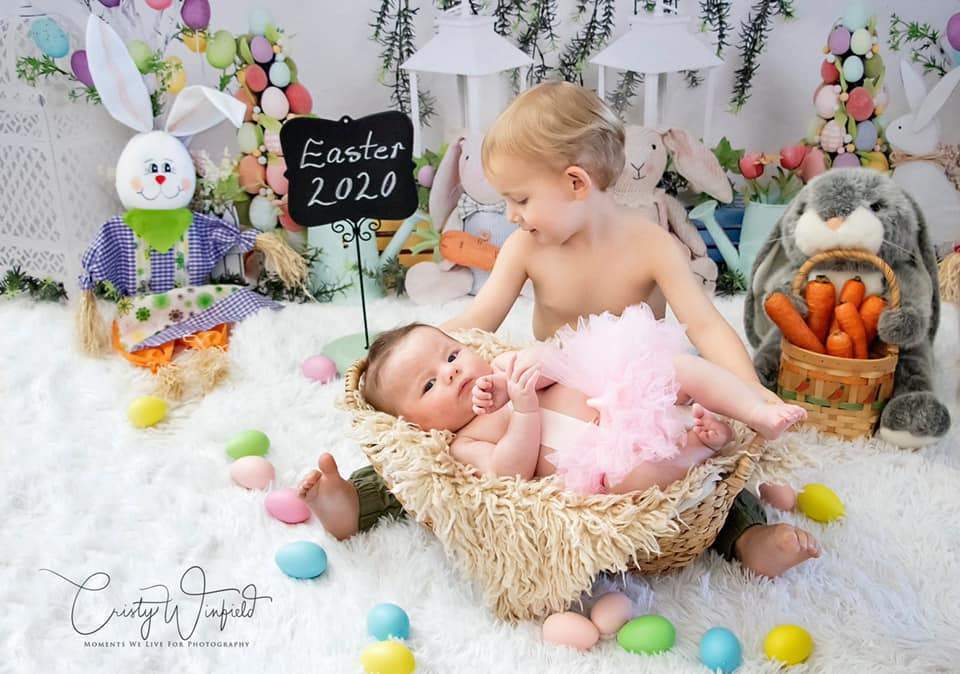 Kate Easter Swag Floral Backdrop for photography -UK
