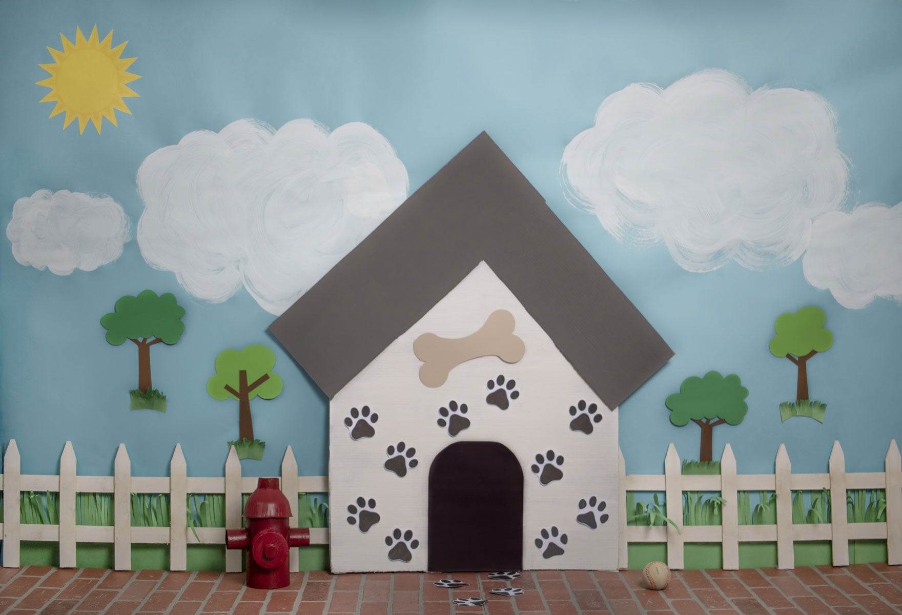 Kate Pet Park Sky and Clouds Spring Tree Children Backdrop for Photography Designed by Erin Larkins -UK