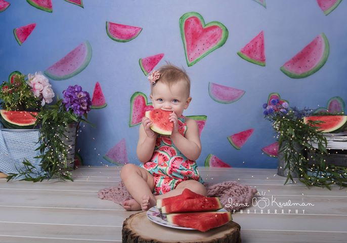 Kate Summer Watermelon Faded Love Backdrop designed by Arica Kirby -UK