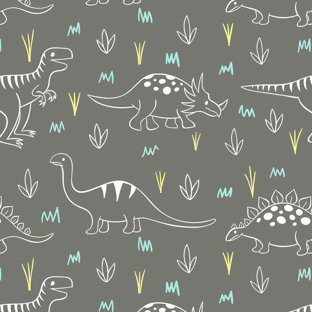 Kate Gray White Small Dinosaur Backdrop Designed by Amanda Moffatt -UK
