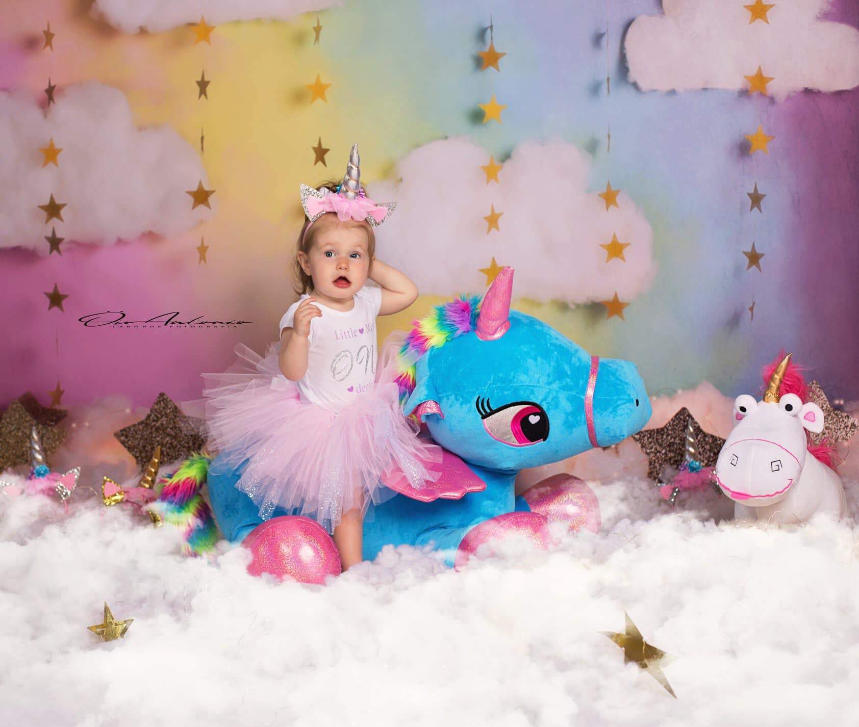 Kate Fantasy Background with Clouds Stars Backdrop for Photography Designed by Megan Leigh Photography -UK