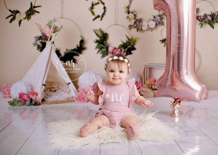 Kate Spring Flowers Camping Children Backdrop Designed by Mandy Ringe Photography