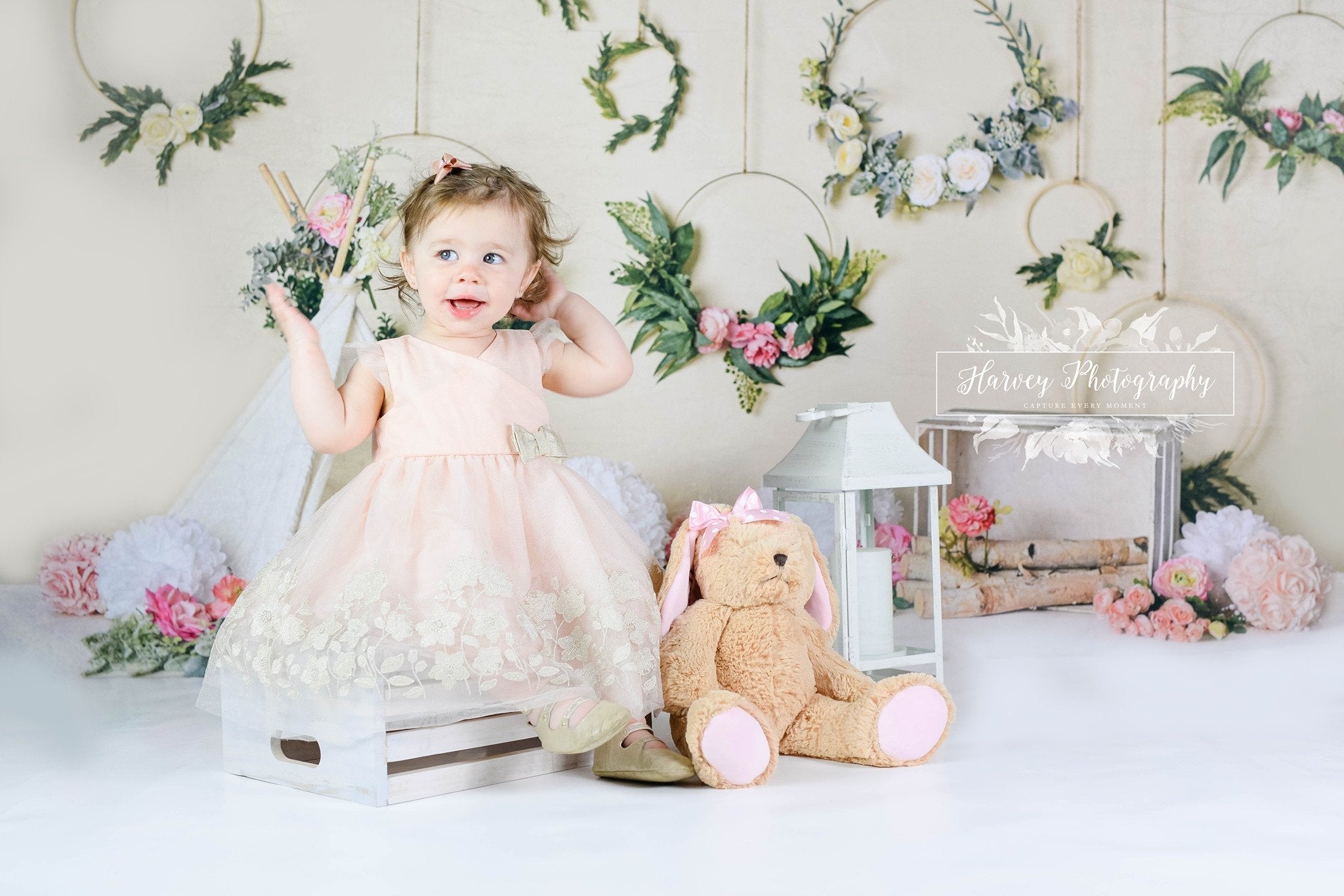 Kate Spring Flowers Camping Children Backdrop Designed by Mandy Ringe Photography