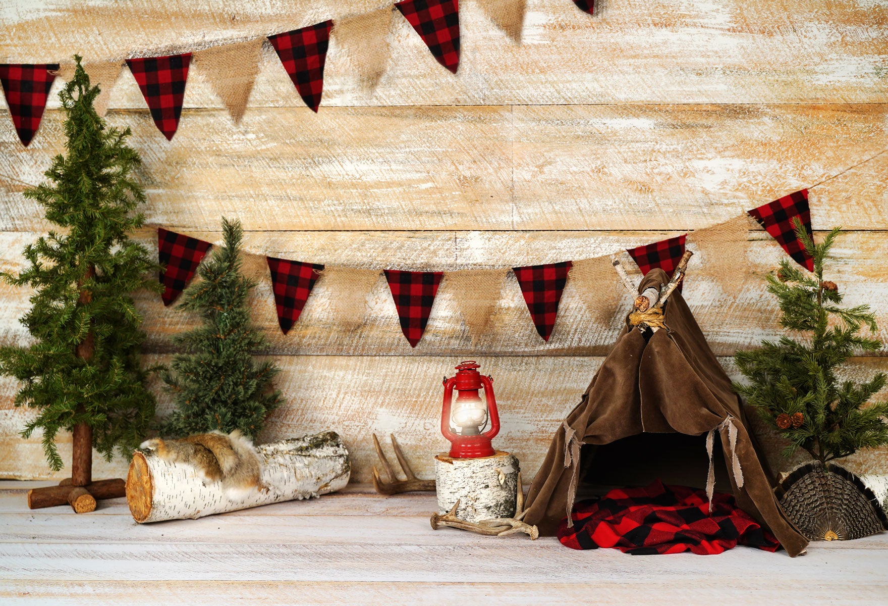 Kate Buffalo Plaid Adventures AK Backdrop for Photography designed by Arica Kirby -UK