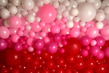 Kate Valentine’s Day Balloon Wall Backdrop for Photography Designed by Mandy Ringe Photography