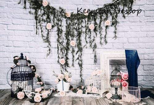 Kate Rustic Victorian Flower Summer Backdrop for Photography Designed by Keerstan Jessop -UK