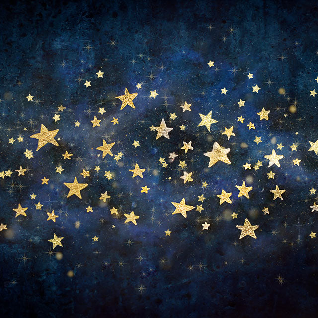 Kate Night Sky Gold Stars Backdrop Designed by Mandy Ringe Photography -UK