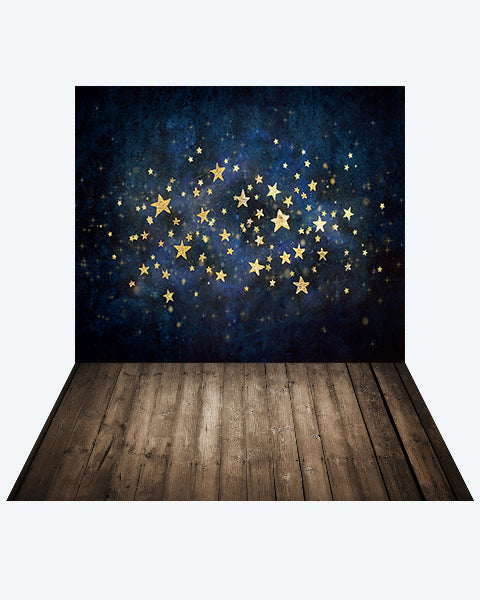 Kate Star Night Children Backdrop + Wood Floor Mat for Photography -UK
