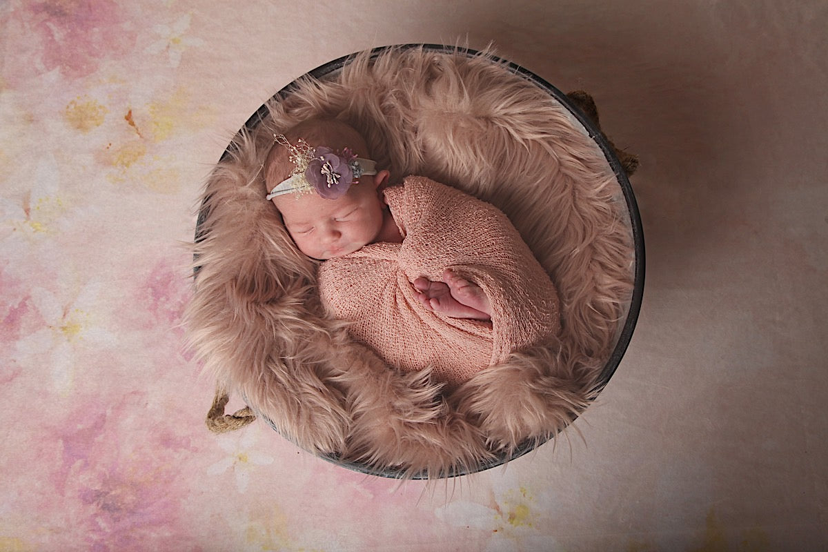 Kate Fine Art Watercolors Pink Flowers Abstract Backdrop designed by Veronika Gant -UK