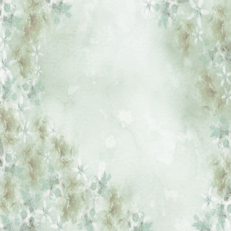 Kate Fine Art Watercolors Green Flowers Abstract Backdrop designed by Veronika Gant -UK