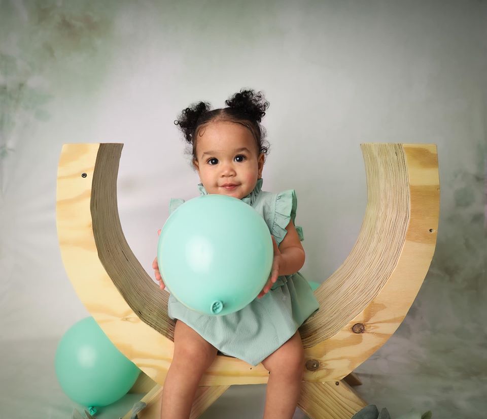 Kate Fine Art Watercolors Green Flowers Abstract Backdrop designed by Veronika Gant -UK