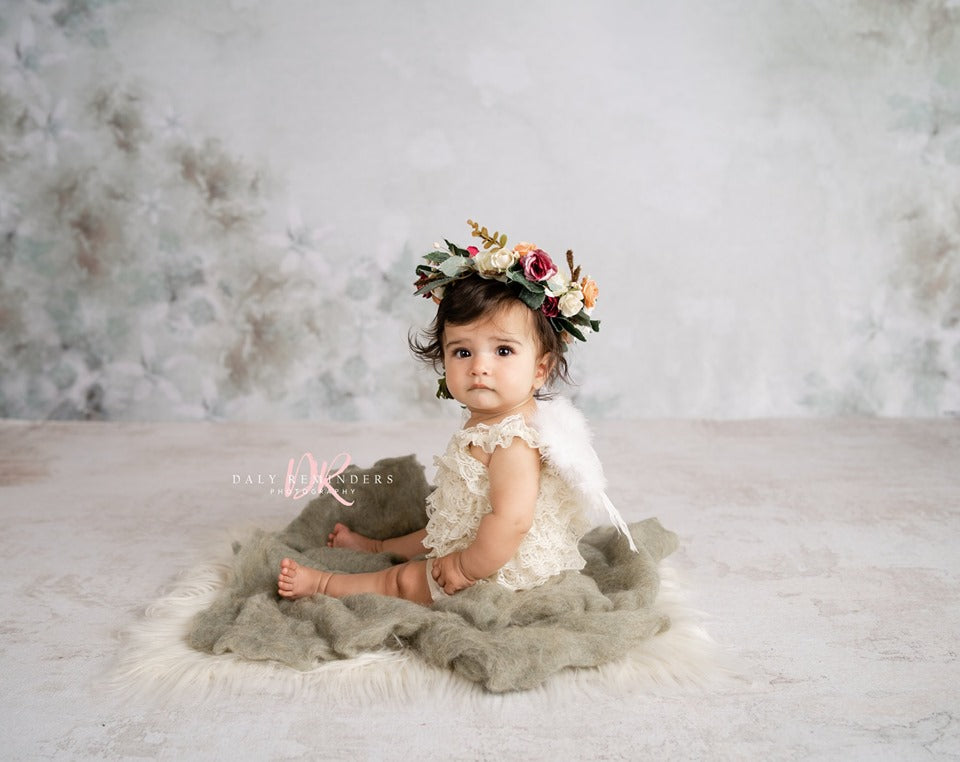 Kate Green flower fine art backdrop +texture floor mat -UK