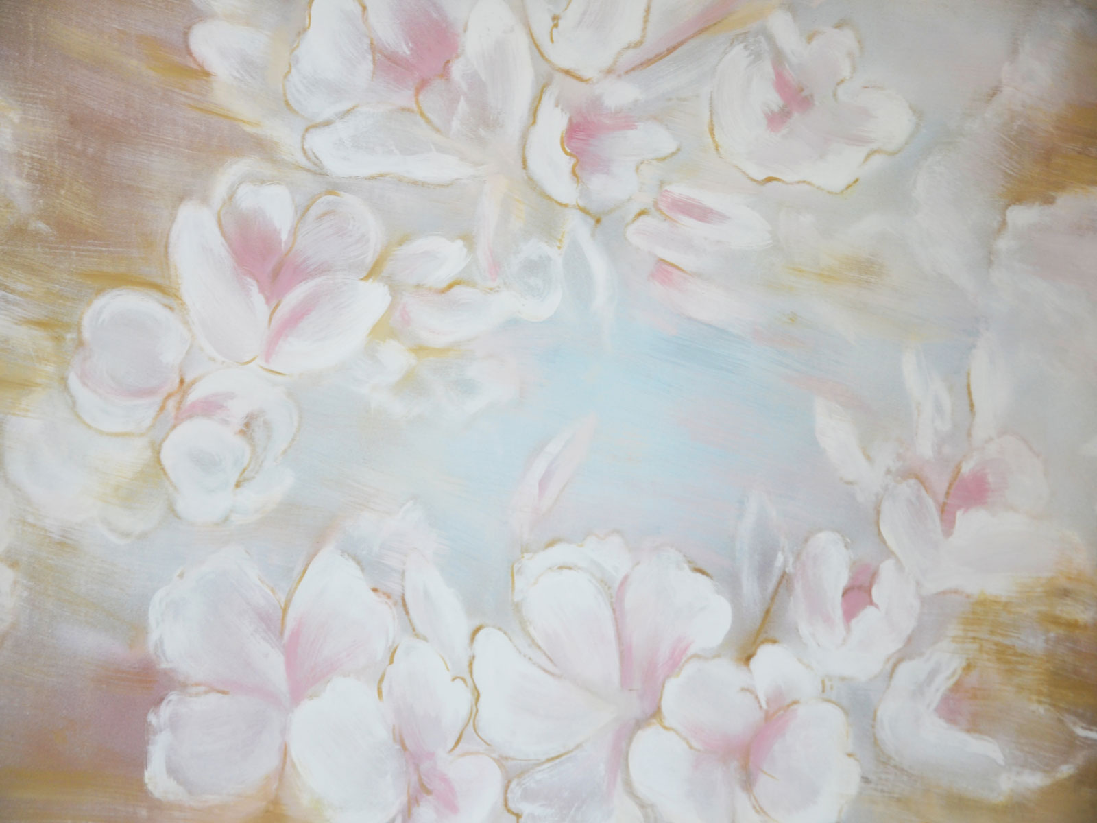 Kate Painting flowers Fine art Photography Backdrops -UK