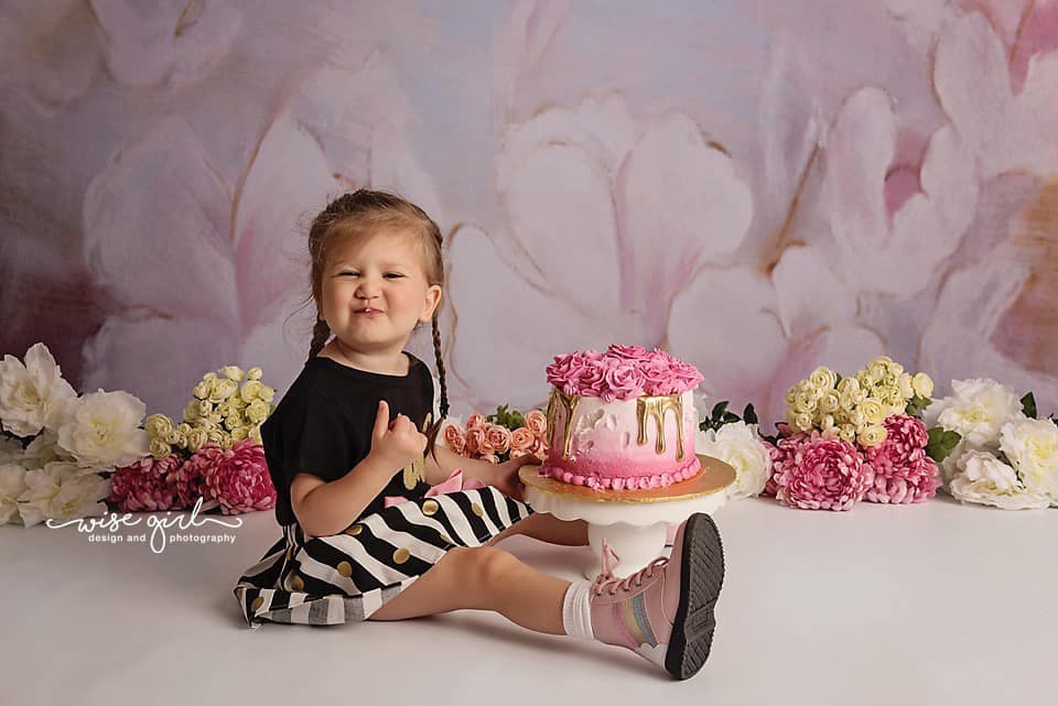 Kate Painting flowers Fine art Photography Backdrops -UK