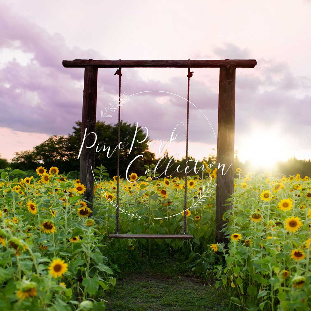 Kate Summer Sunflower Swing Backdrop Designed by Pine Park Collection -UK