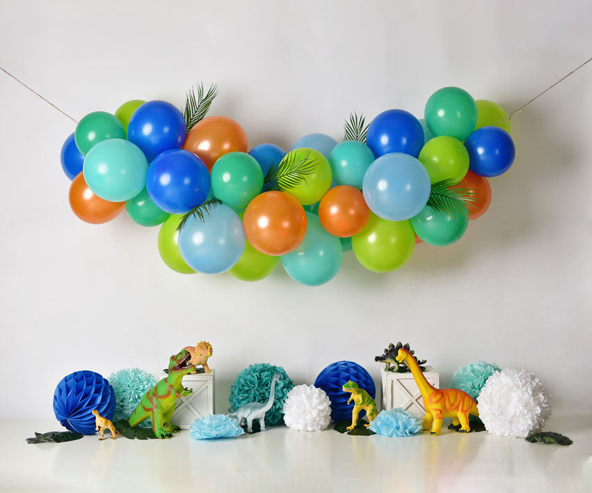 Kate Dinosaur Birthday Balloons Backdrop Designed By Mandy Ringe Photography -UK