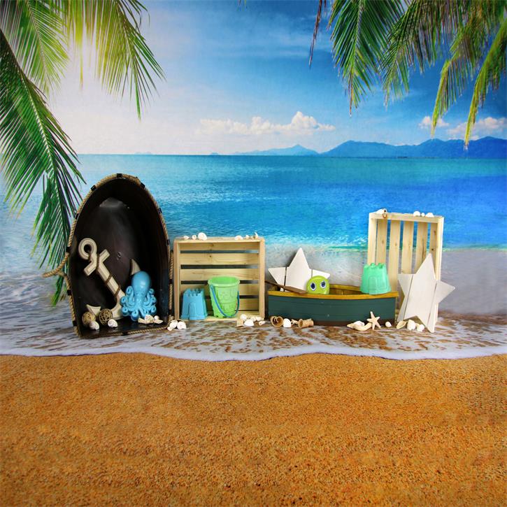 Kate Seawater Beach with Sand Backdrop Designed By Amanda Moffatt -UK