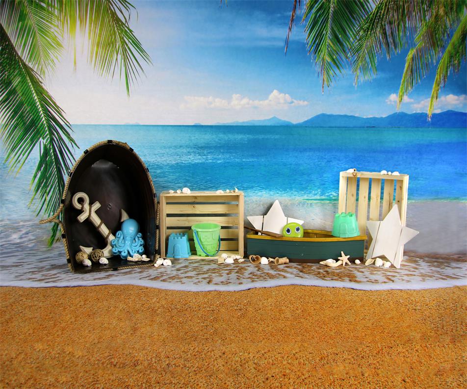 Kate Seawater Beach with Sand Backdrop Designed By Amanda Moffatt -UK
