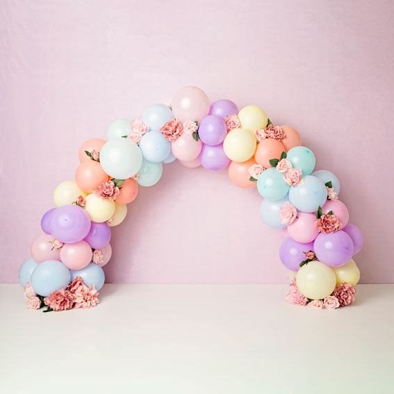 Kate Balloons Rainbow Birthday Backdrop Designed by Kerry Anderson -UK
