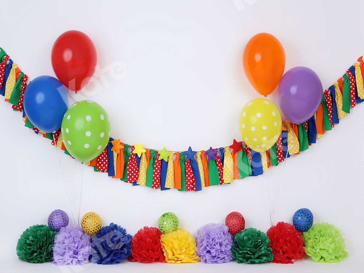 Kate Primary Stars with Colorful Balloons Backdrop -UK