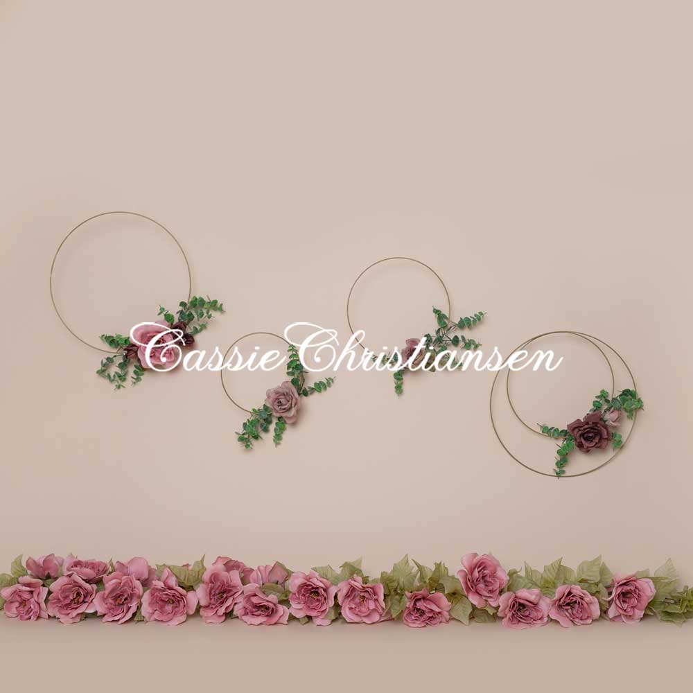 Kate Art Color Garland Rose Flower Children Backdrop Designed by Cassie Christiansen -UK
