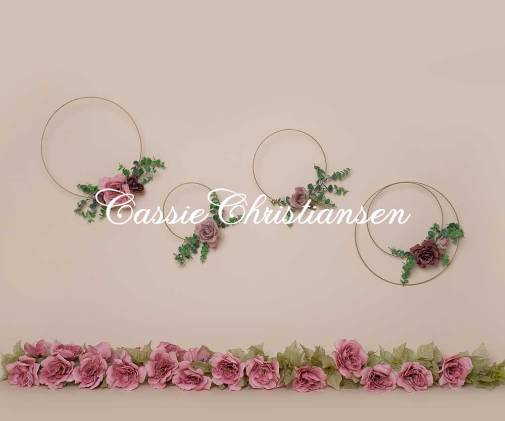 Kate Art Color Garland Rose Flower Children Backdrop Designed by Cassie Christiansen -UK