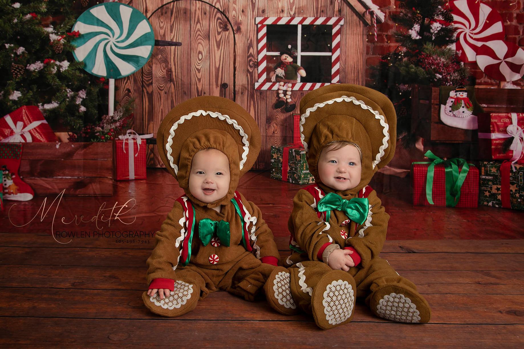 Kate Christmas Wooden House Decorations Backdrop for Photography -UK