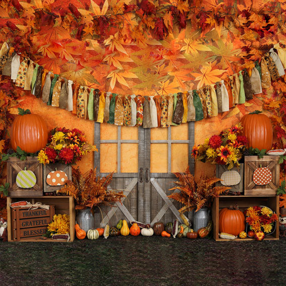 Kate Autumn Harvest Thanksgiving Backdrop -UK