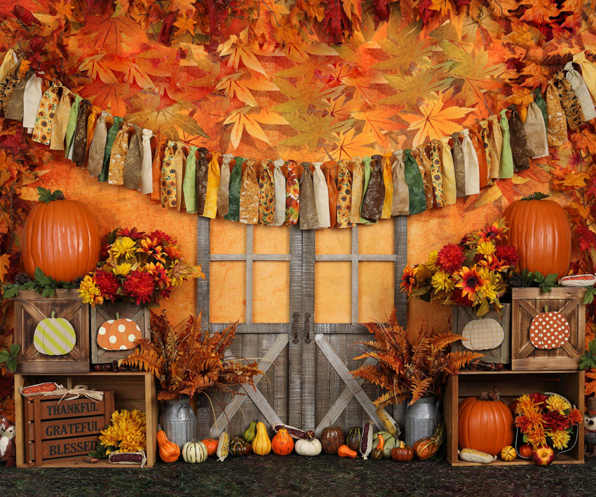 Kate Autumn Harvest Thanksgiving Backdrop -UK