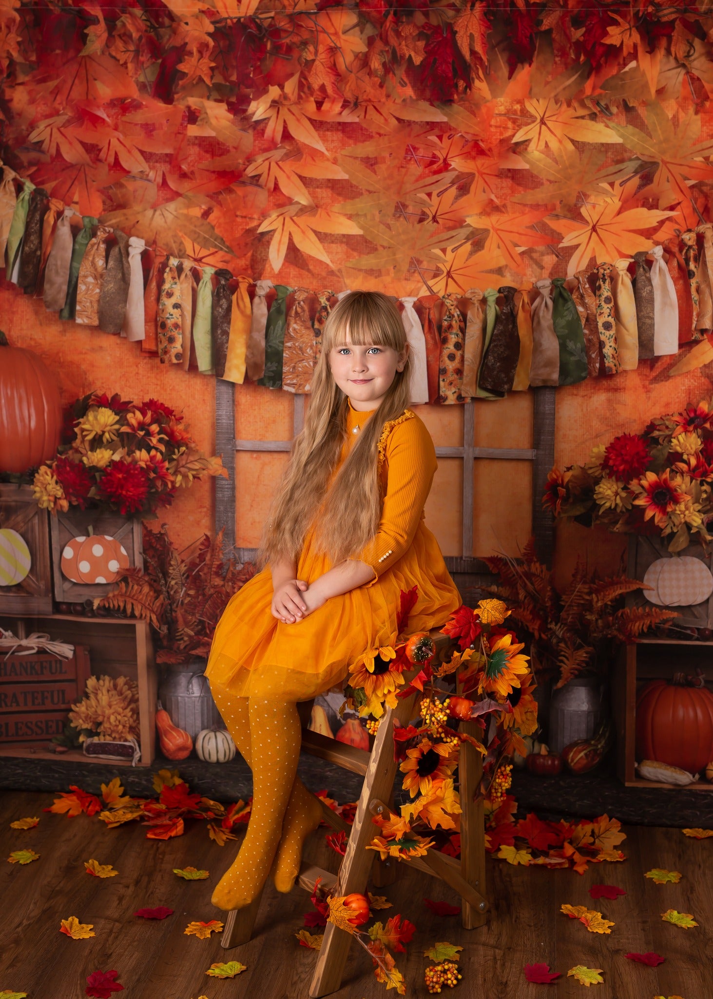 Kate Autumn Harvest Thanksgiving Backdrop -UK