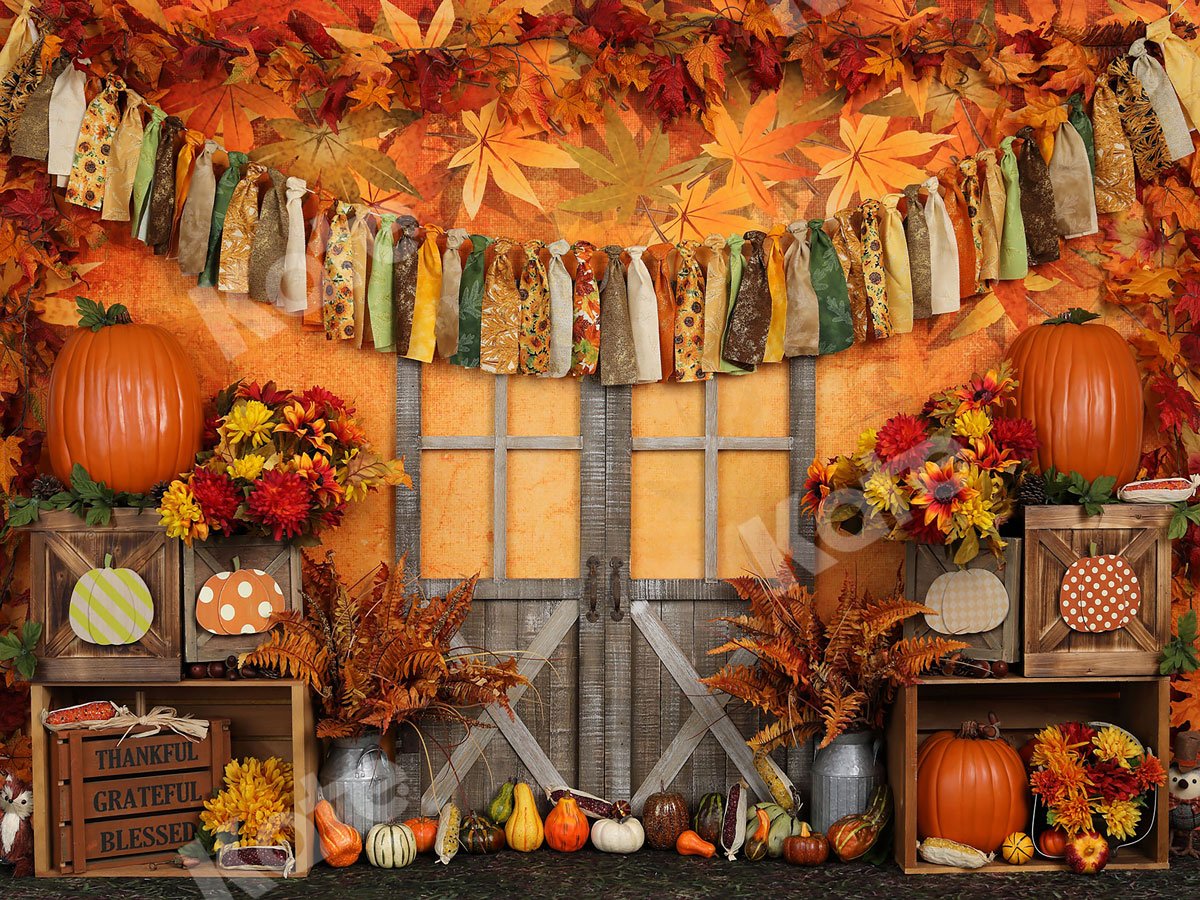 Kate Autumn Harvest Thanksgiving Backdrop -UK