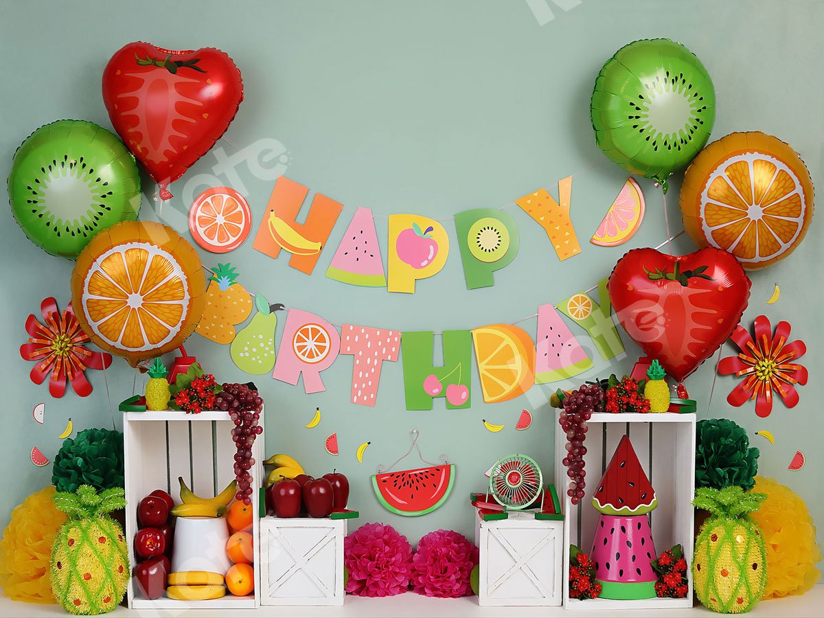 Kate Fruity Birthday Children Backdrop -UK