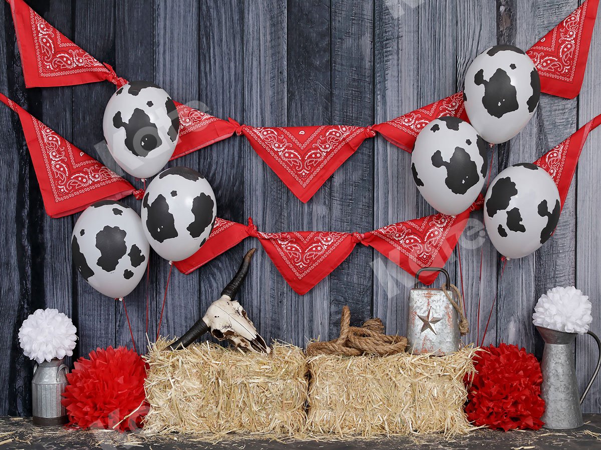 Kate Autumn Cowboy Red Decorations Backdrop -UK