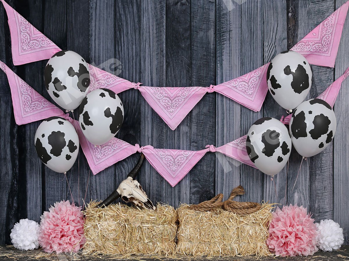 Kate Autumn Cowgirl Pink Decorations Backdrop -UK
