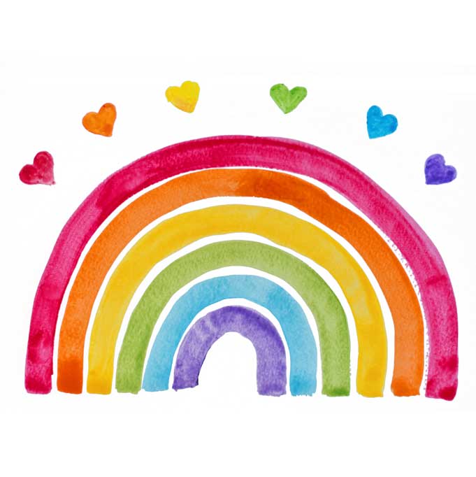 Kate Watercolor Rainbow Backdrop Designed by Mandy Ringe Photography -UK