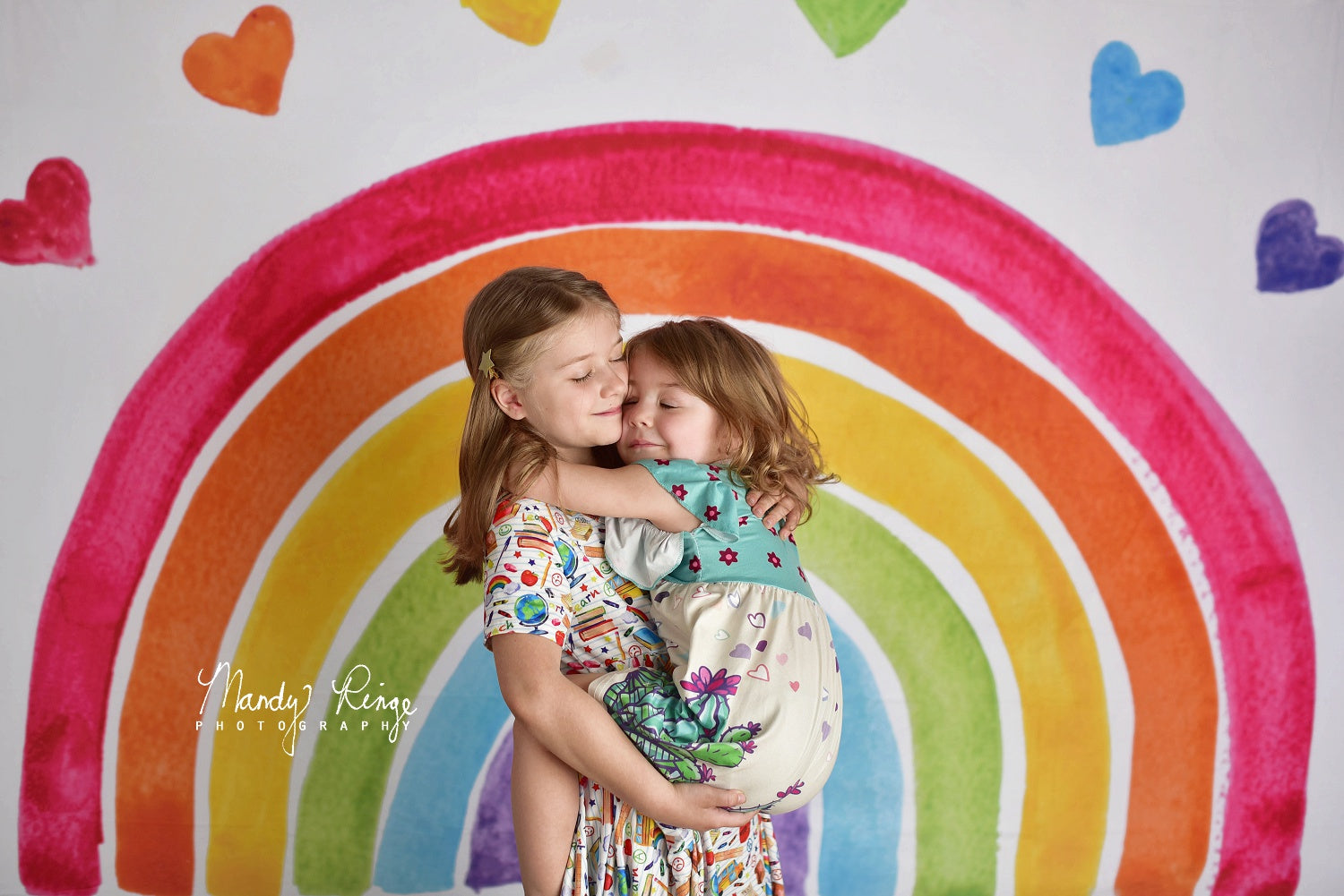 Kate Watercolor Rainbow Backdrop Designed by Mandy Ringe Photography -UK